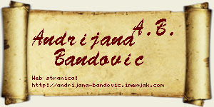 Andrijana Bandović vizit kartica